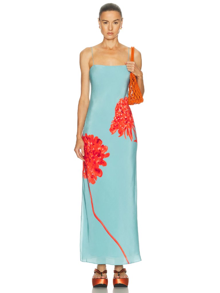 Sir. Amelie Slip Dress In Flore Blue — image 2 of 4